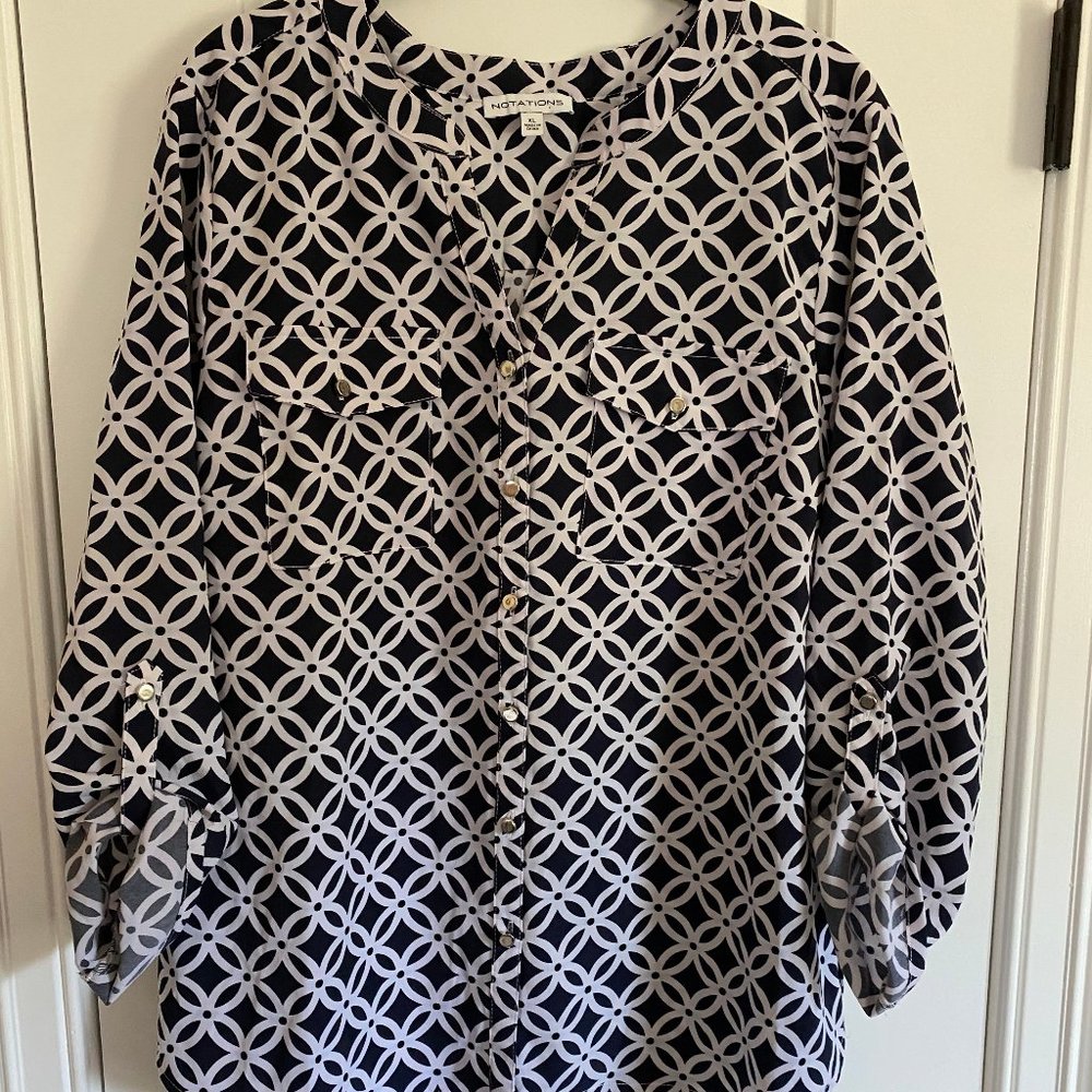 Black and White Women's Top